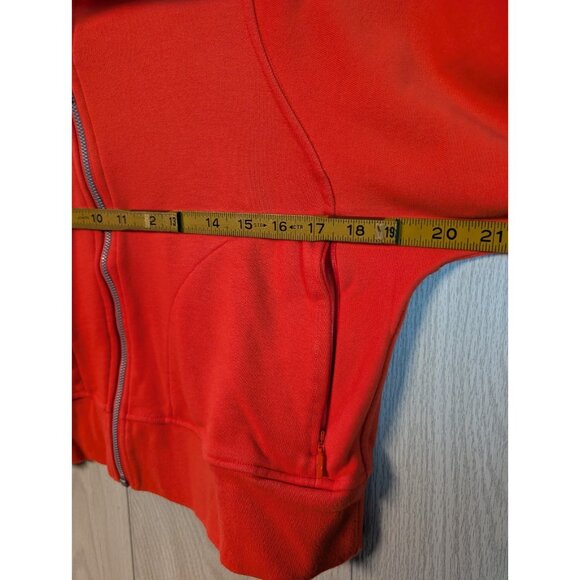 Lululemon Scuba Crop Sweatshirt Size 6 Red Orange Full Zip Cropped Hoodie Hood - Picture 6 of 7